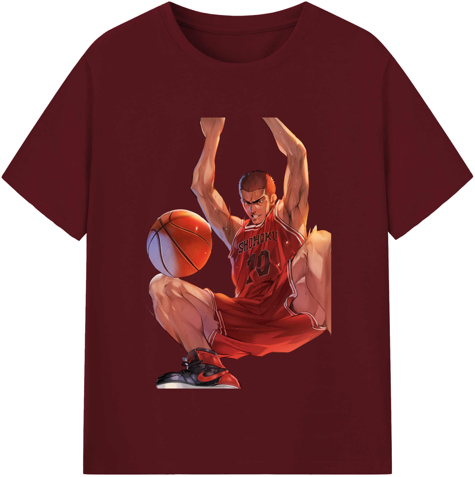 SLAM DUNK／スラムダンク 綿100％半袖Tシャツ（フロントプリント）